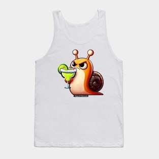 Angry Critters - Snail with a Margarita Tank Top